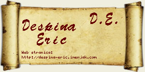 Despina Erić vizit kartica